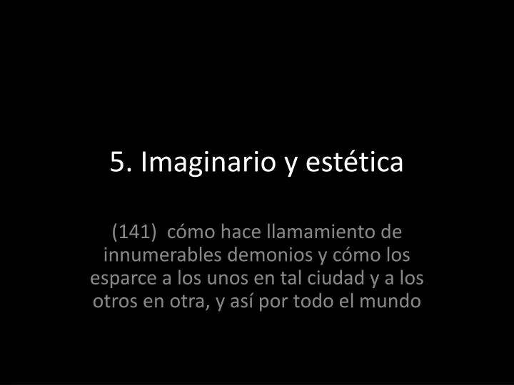 5 imaginario y est tica