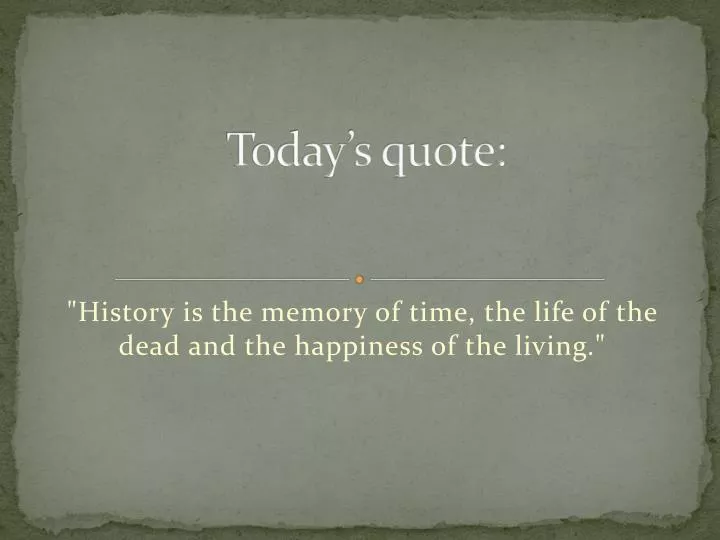 today s quote