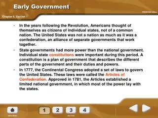 Early Government