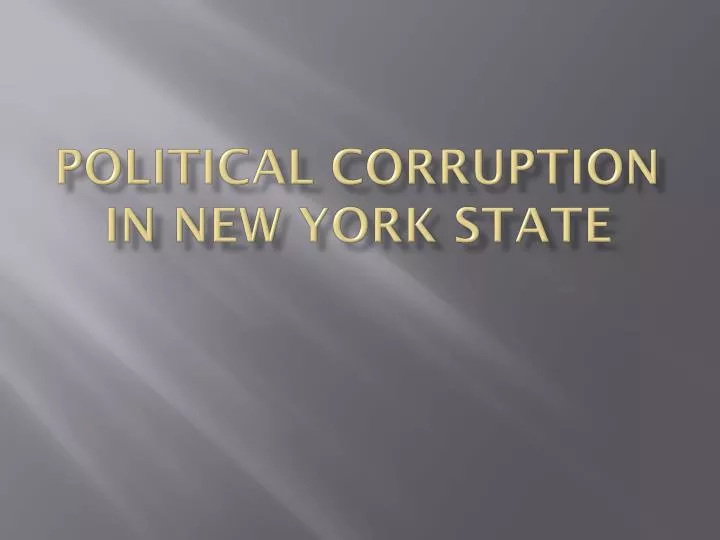 political corruption in new york state