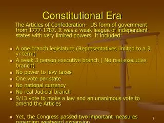 Constitutional Era