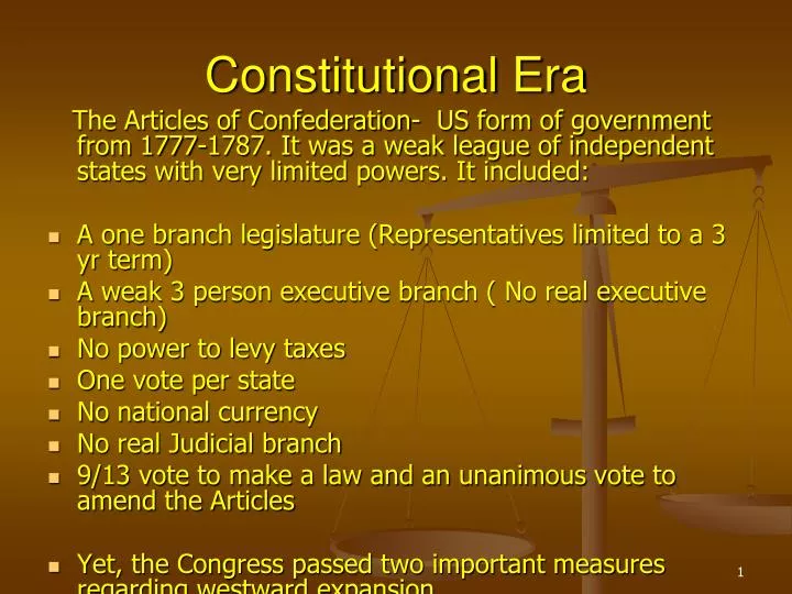 constitutional era