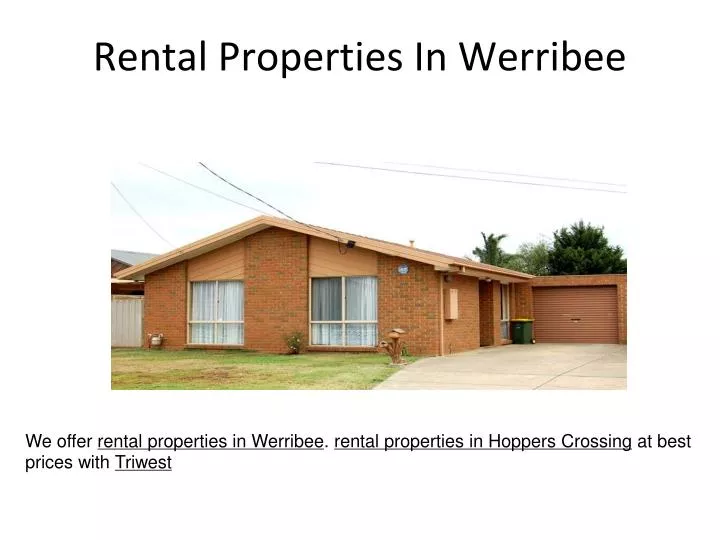 rental properties in werribee