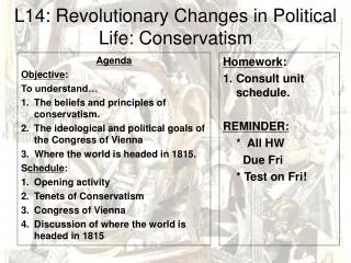L14: Revolutionary Changes in Political Life: Conservatism