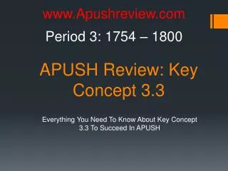 APUSH Review: Key Concept 3.3