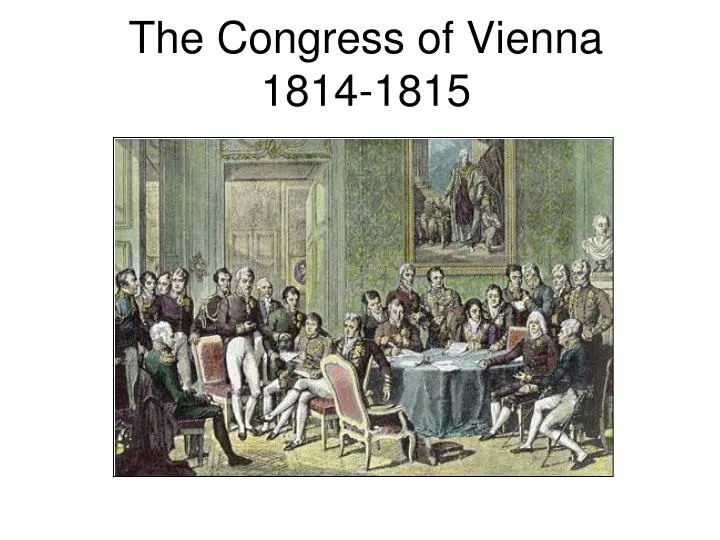 the congress of vienna 1814 1815
