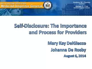 Self-Disclosure: The Importance and Process for Providers