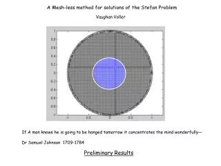 A Mesh-less method for solutions of the Stefan Problem