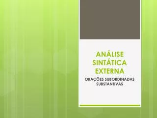 an lise sint tica externa