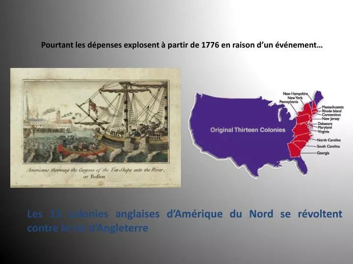 pourtant les d penses explosent partir de 1776 en raison d un v nement