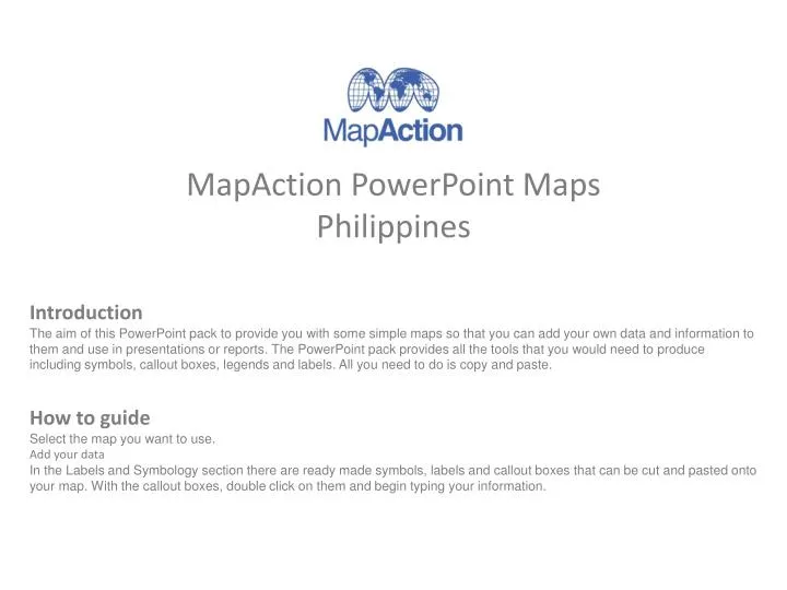 mapaction powerpoint maps philippines
