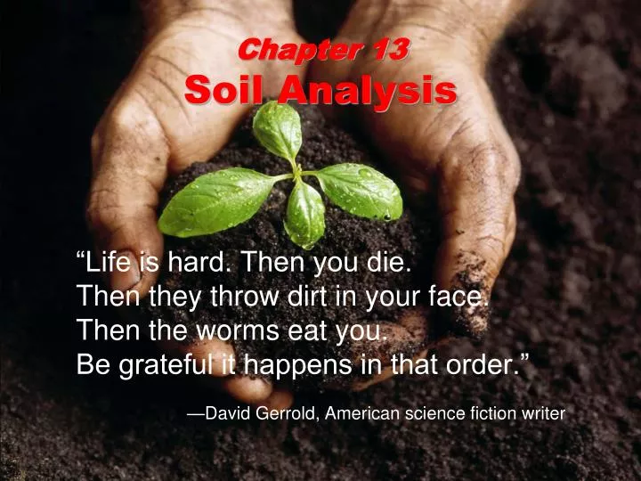 chapter 13 soil analysis