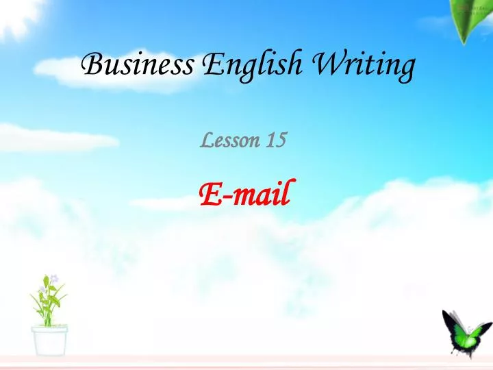 business english writing