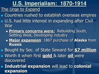 U.S. Imperialism: 1870-1914