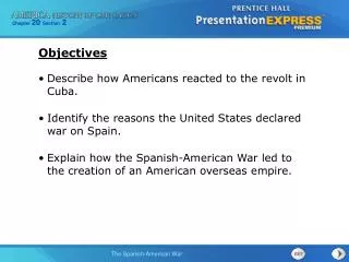Describe how Americans reacted to the revolt in Cuba.