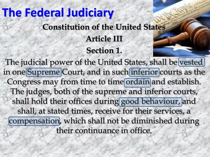the federal judiciary