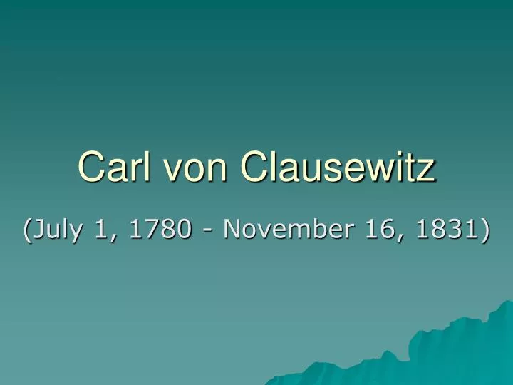 carl von clausewitz