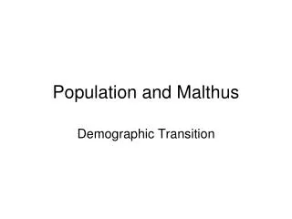 Population and Malthus