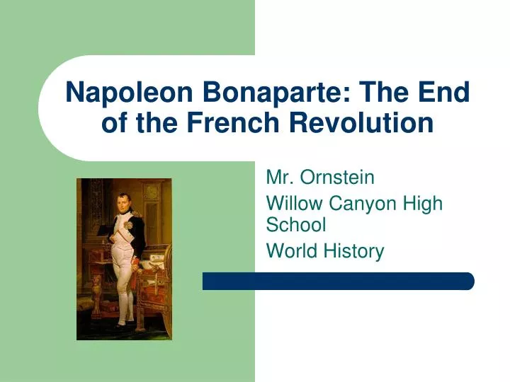 napoleon bonaparte the end of the french revolution