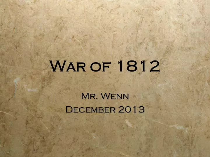 war of 1812