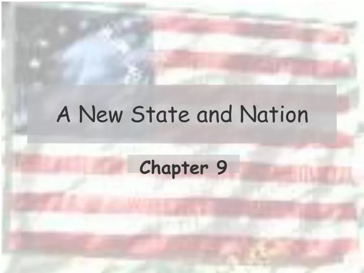 a new state and nation