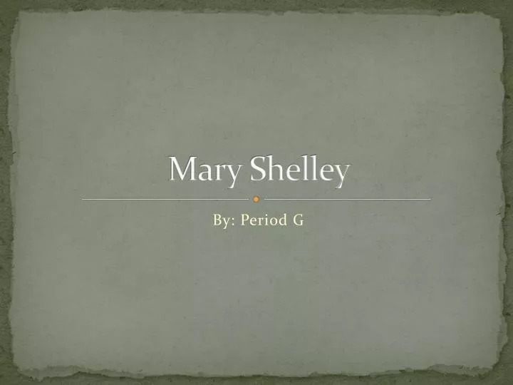 mary shelley
