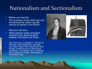 Nationalism and Sectionalism