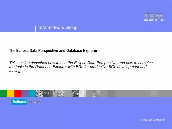 the eclipse data perspective and database explorer