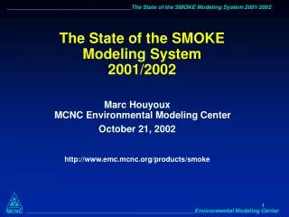 The State of the SMOKE Modeling System 2001/2002