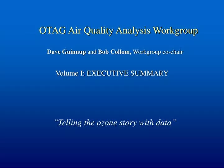 otag air quality analysis workgroup