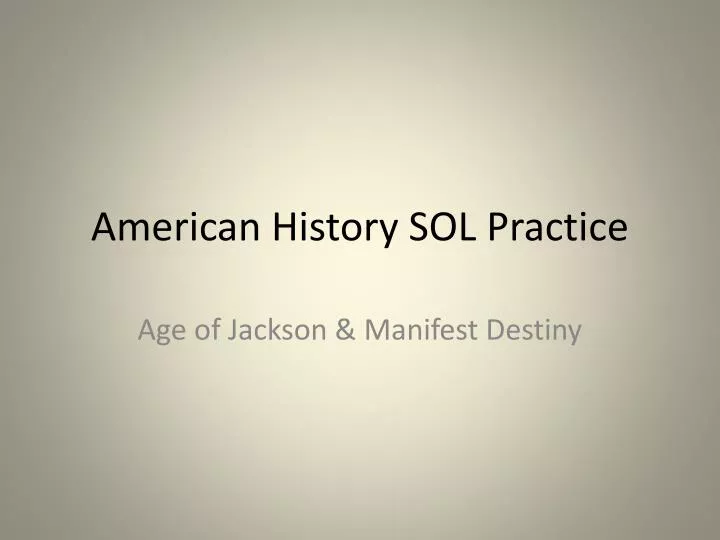 american history sol practice