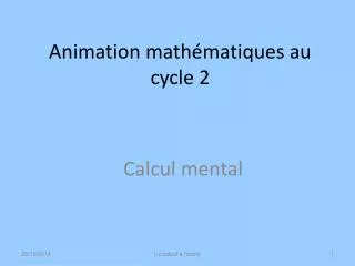 animation math matiques au cycle 2