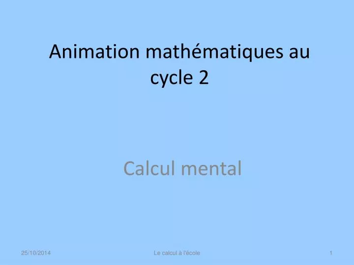 animation math matiques au cycle 2