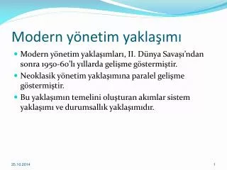 modern y netim yakla m
