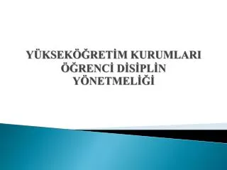 y ksek ret m kurumlari renc d s pl n y netmel