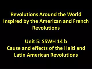 What effect did the Age of Revolution have on Global Society?