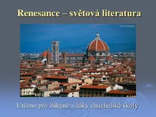 renesance sv tov literatura