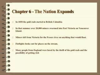 Chapter 6 - The Nation Expands