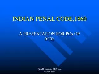 INDIAN PENAL CODE,1860