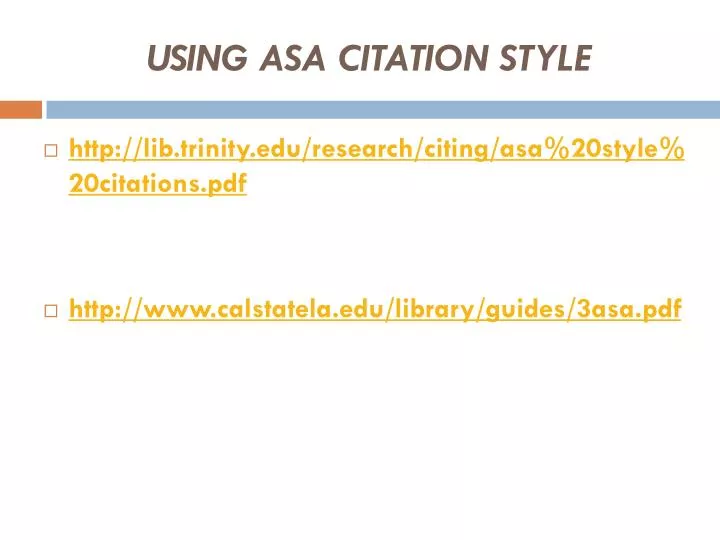 using asa citation style