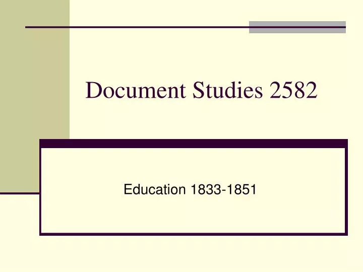 document studies 2582