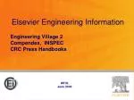 Elsevier Engineering Information - slide 1