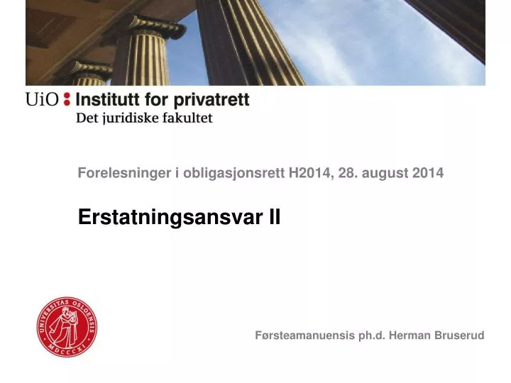 forelesninger i obligasjonsrett h2014 28 august 2014
