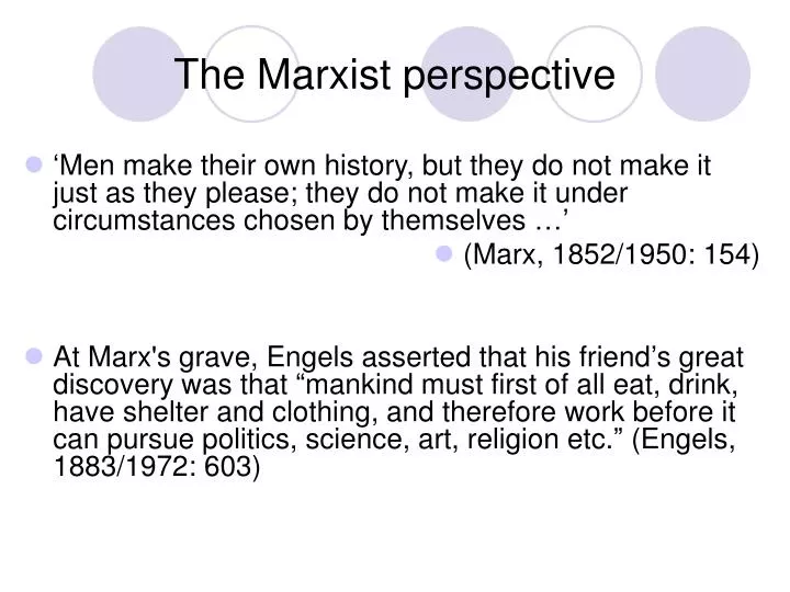 the marxist perspective