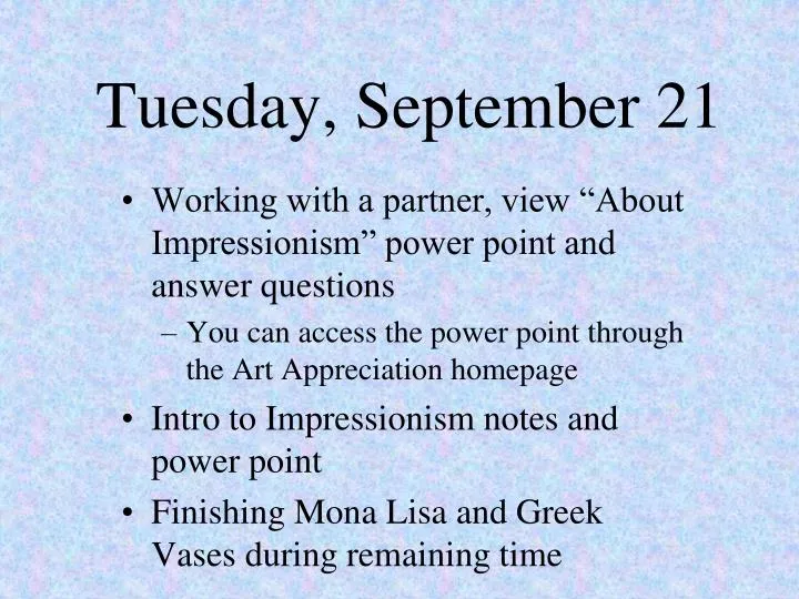 tuesday september 21