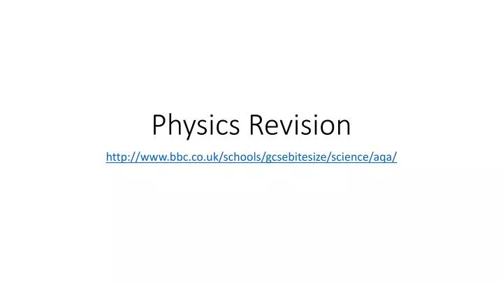 physics revision