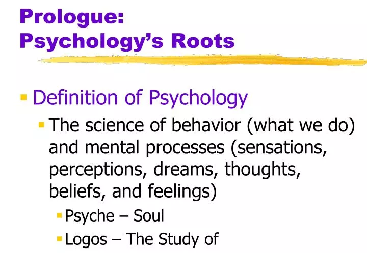 prologue psychology s roots