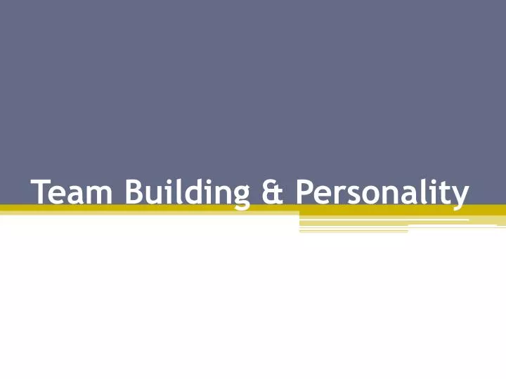 team building personality