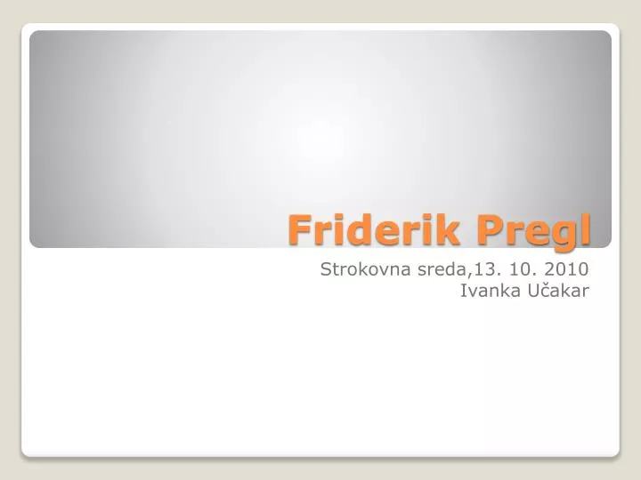 friderik pregl