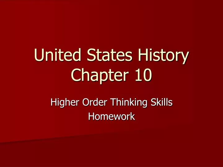 united states history chapter 10